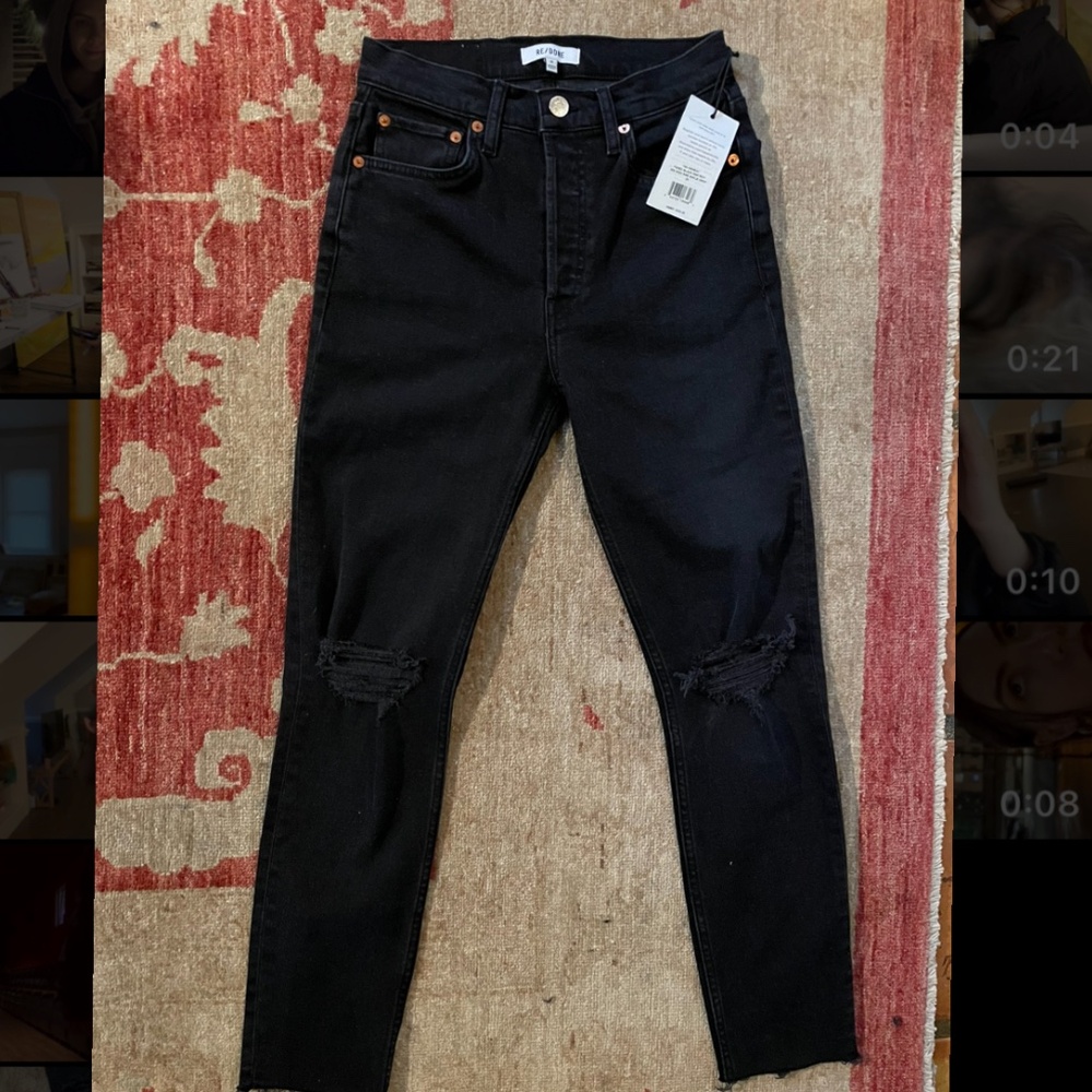 NWT Re/Done Jeans Size 26 High Rise Ankle Crop